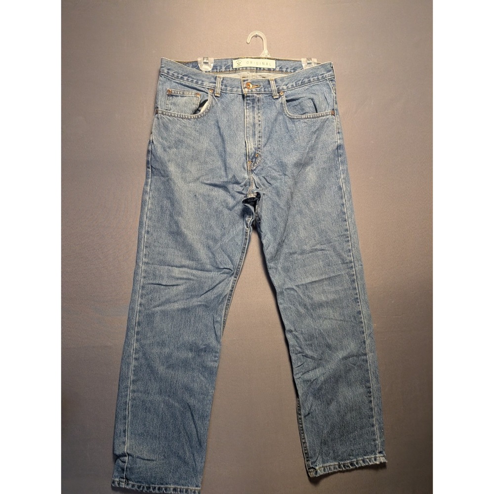 Vintage Arizona Original Straight Jeans Mens 34x29 Blue Denim Medium Wash 35x29